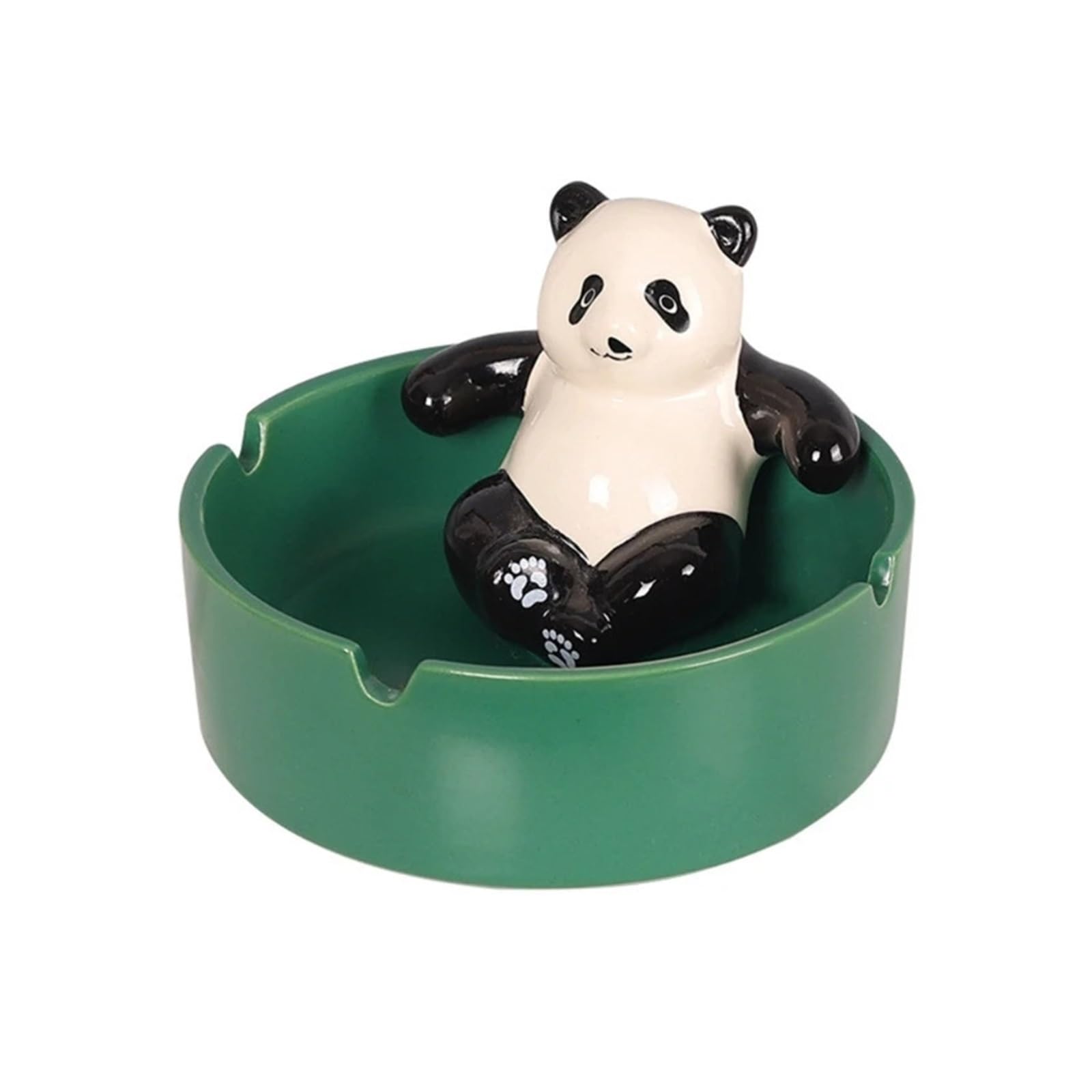ashtray, 1Pcs Multipurposes Ashtray Indoor Panda Cigarette Ashs Tray Ceramics Decors