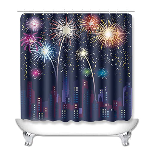 Duschvorhang Orange Lila Weiß Badezimmerteppich 4-Teiliges Set, Duschvorhang 180x180 Polyester+Badematte rutschfeste… – Bild 3