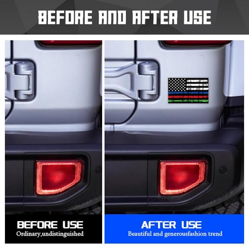 Image of deemars 2PCS USA American Metal Flag Auto Fender Emblem, American Flag Car Decal, 3D Mini Patriotic Badge Car Sticker, Universal Car Emblems and Badges for Most Cars (US Flag-A)