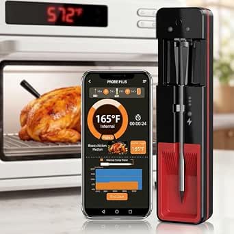 Bluetooth Wireless Meat Thermometer with 572℉ Probe and 900ft Range