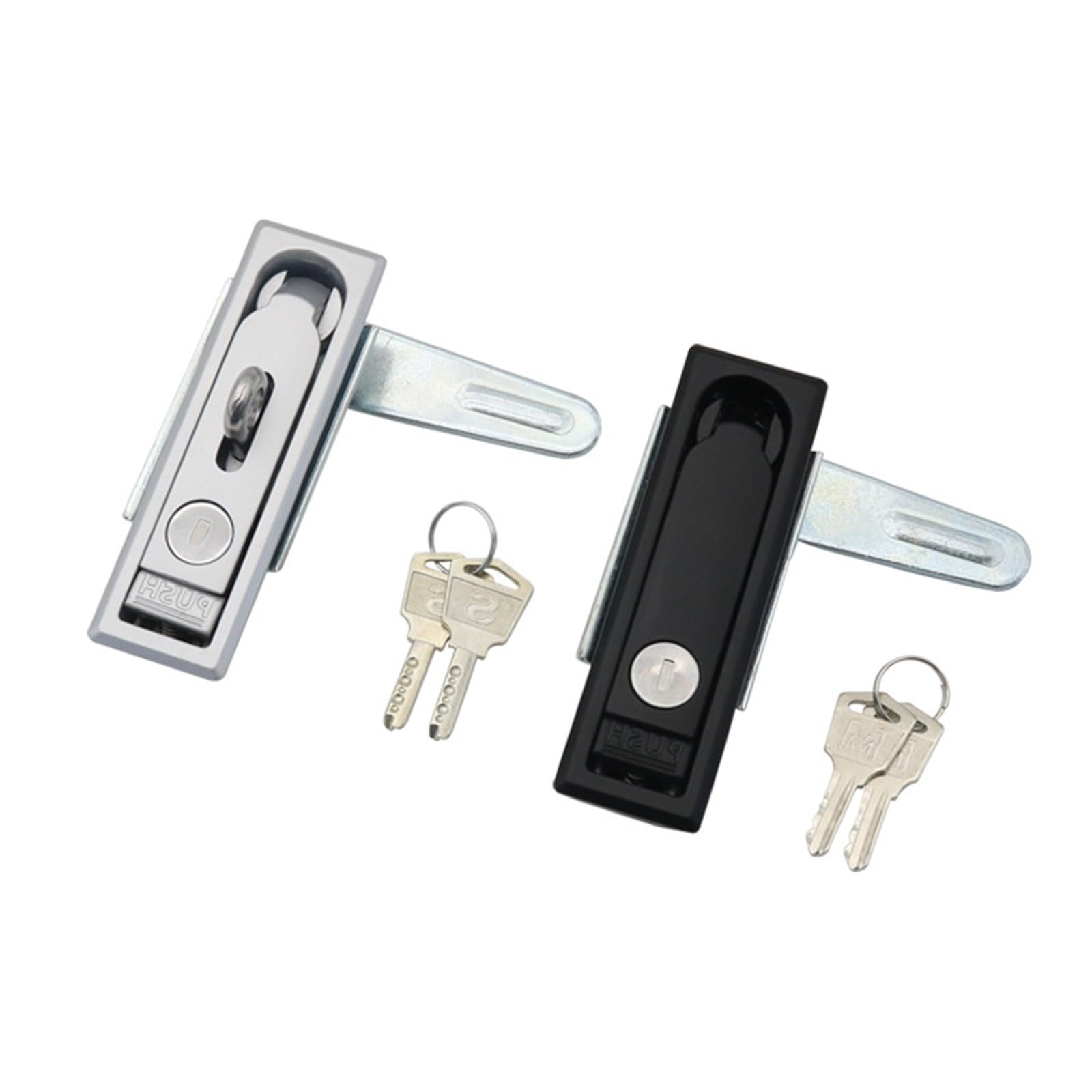 Serrure plate en chrome brillant 1 pièce pour meubles et armoires