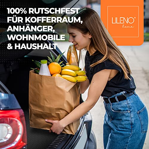 LILENO HOME Universal Anti Rutsch Schmutzmatte [100x120cm] Zuschneidbar und Wasserdicht - Antirutschmatte Auto - Kofferraummatte - Antirutschmatte Schubladen - Kofferraum Schutzmatte