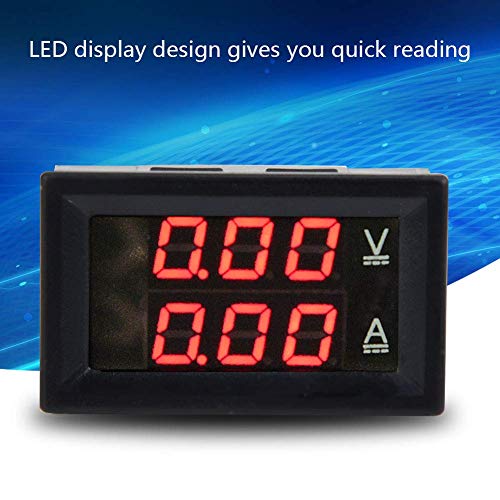 Image of Digital Voltmeter Ammeter 3 Digit DC 0-100V 50A /100A Voltmeter Ammeter Gauge LED Panel Red Blue(1)