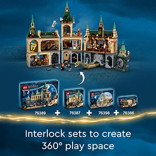 Harry Potter Ala dell’infermeria di Hogwarts, Modular Building Set da Collegare al Castello Giocattolo, con Torre dell'Orologio e Minifigure di Ron Weasley, Hermione Granger e Madame Chips 76398 - Lego - Immagine 7