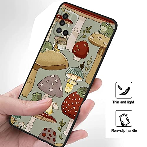 Monoch Frog Mushroom Case For Samsung Galaxy A51 4G,Cute Cottagecore Aesthetic Frog And Mushroom Samsung Galaxy A51 4G 6.5 Inch 2020 #TOP6