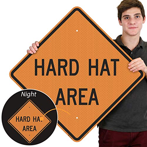 Panneau Hard Hat Area signalétique de sécurité et protection de chantier