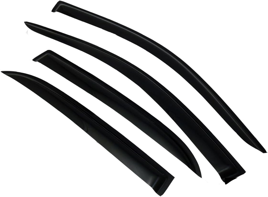 R&L Racing Smoke JDM Rain/Wind Guard Deflector Window Compatible with 2003-2007 Honda Accord 4 Door Sedan