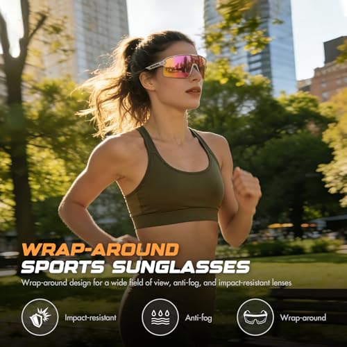 Image of BangLong Sports Sunglasses, UV400 Cycling Glasses for Men Women