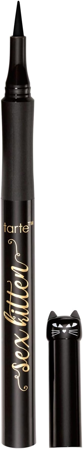 sex kitten liquid liner – Liquid Eyeliner Pen with Castor Oil for Bold, Nourished Lashes, Waterproof, All-Day Wear, Easy to Apply, Vegan & Cruelty-Free, full size, black