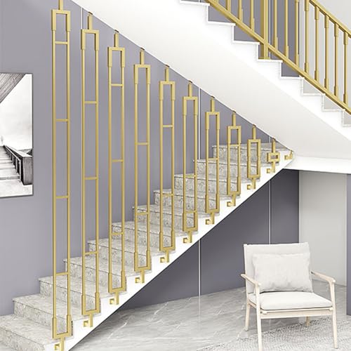 Rambarde d'escalier antidérapante dorée pour sécuriser les marches