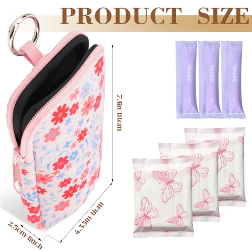 Image of 2PCS Tampon Holder Zipper Pouches Portable Period Bags