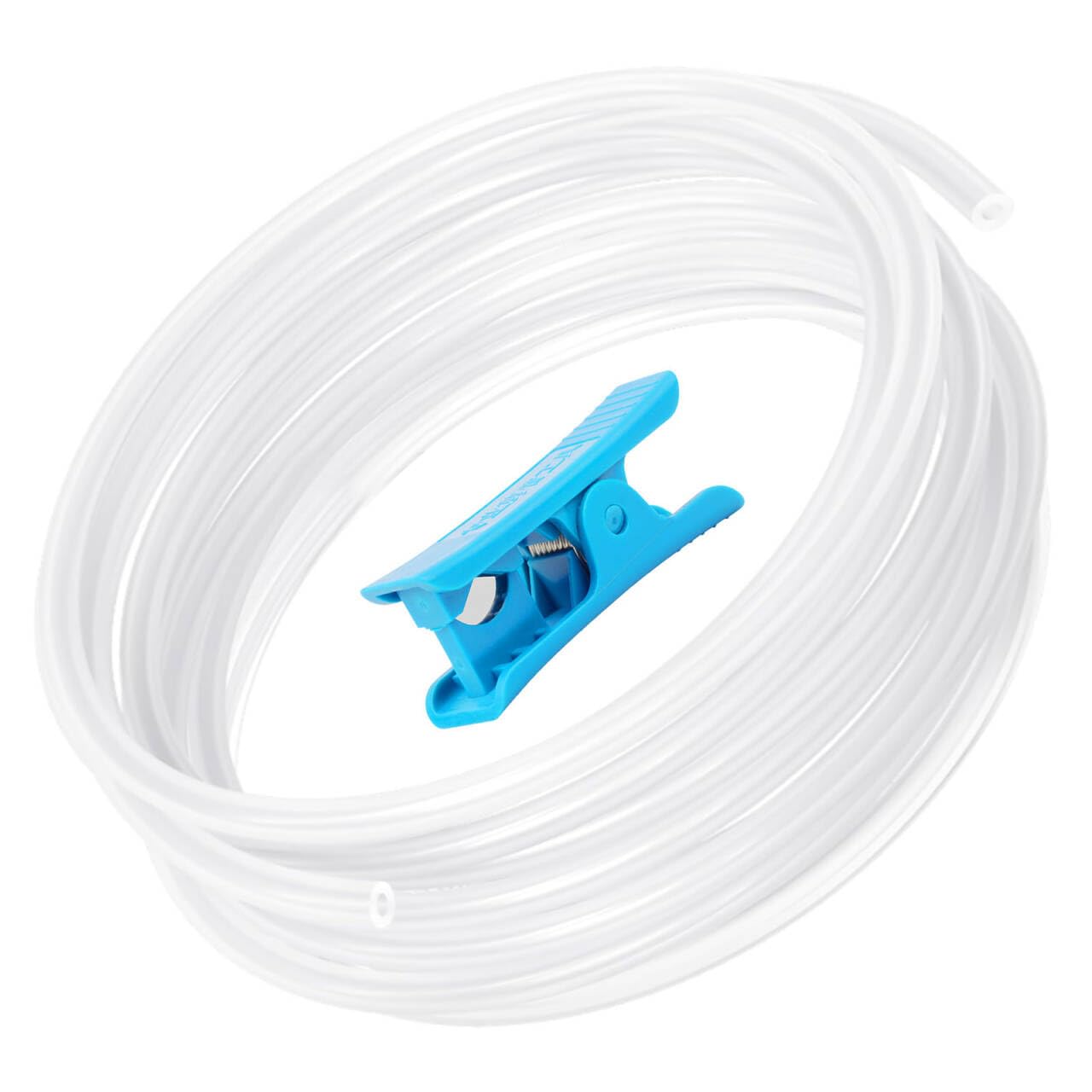 5M PTFE Tubo for 1.75mm Filamento con Cortador for Bambu Lab A1/A1 mini/P1P/P1S/X1C, Resistente Al Calor, Alta Lubricación 2.5mm IDx4mm OD Compatible with K1/K1 Max/Ender 3 V3 (Transparente)