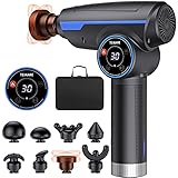 Massage Gun Deep Tissue for Athletes TEIKARE, Percussion Muscle Massage Gun with Heating Mode, Handheld Electric Massager with 30 Speed & 8 Heads, Neck Back Shoulder Leg Muscle Pain Relief