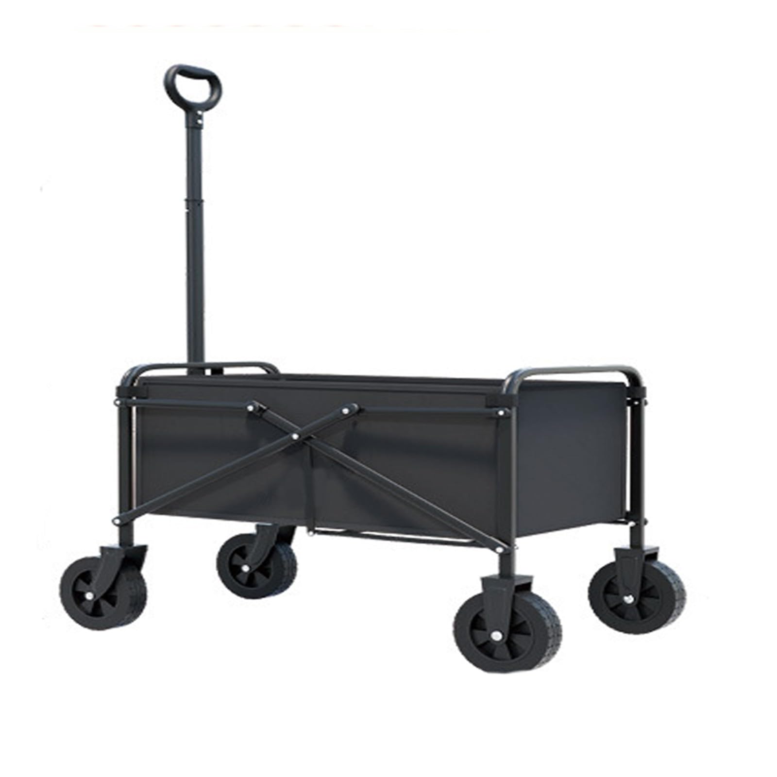 Carrello da Spiaggia Pieghevole Carrello da Giardino Portatutto con Ruote per Ogni Tipo di Terreno Braccioli Regolabili Ruote Rimovibili e Sacchetti per Tazze per Campeggio B