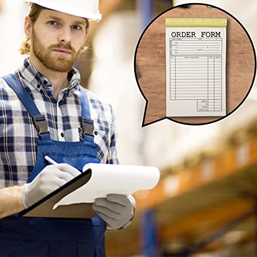 Lesnala 2-Part Carbonless Order Form Pads 2 Pcs,50 Sets Each,White/Yellow14X21Cm（ 5.5 X 8.26 In） Which Can Use In Store,Warehouse,Office,Restaurant And So On As Sign Receipt,Sale Form,Invoice Purchase #TOP4