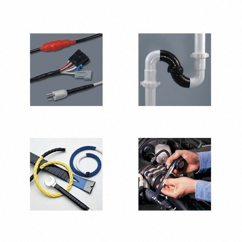 Miniatura 6 de 2 rollos, cinta de silicona autofusible, cinta de reparación de manguera, cinta de manguera de goma resistente y a prueba de fugas, 1 pulgada de