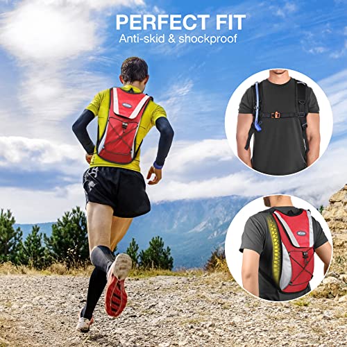 KUYOU Hydration Backpack Hydration Pack with 2L Water Bladder, Lightweight Insulation Water Backpack for Running, Cycling,Hiking,Climbing — view 5