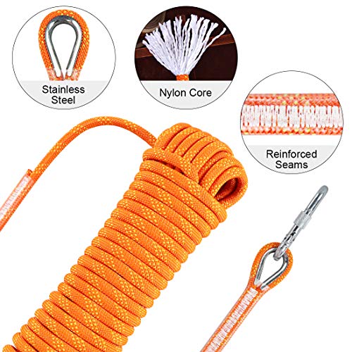 image for TOPNEW Outdoor Climbing Rope 10 MM Diameter, 10M(32ft) 20M(64ft), Esca