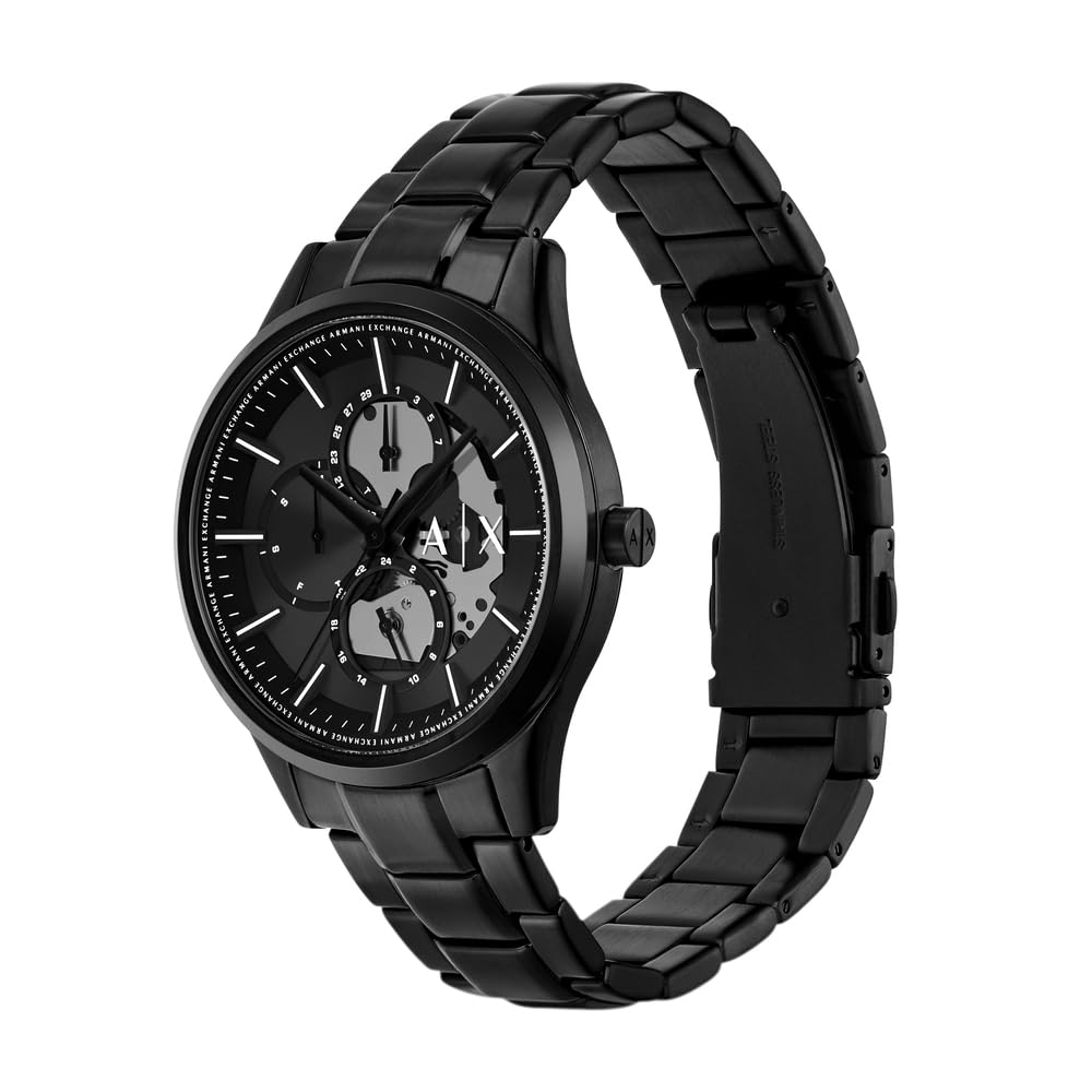 Armani Exchange Orologio da uomo, Movimento multifunzionale al quarzo e cassa da 42 mm con cinturino in acciaio