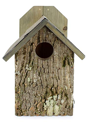 Uncle Dunkels Premium Screech Owl House; Rustic Handmade Owl Nesting Box #TOP1