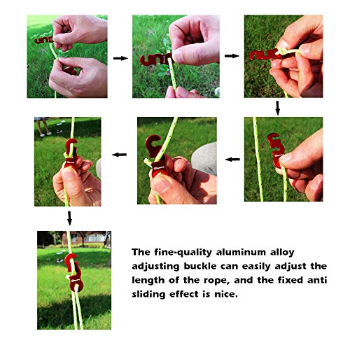 DECDEAL Thick Tent Wind Corda para camping ao ar livre Canopy Reflective Wind Rope 3mm Multifunciona