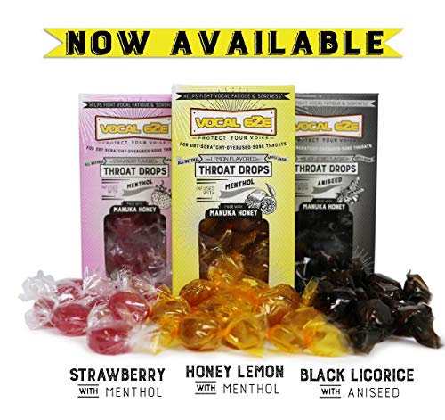 Vocal Eze Throat Spray With Manuka Honey Sticks (20Ct.) And Manuka Honey Lemon Menthol Drops (20Ct.) | For Sore And Dry Throats, Hoarse And Overused Voices #TOP7