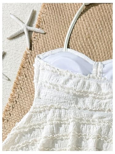 SOLY HUX Girl's Two Piece Bathing Suit Halter Peplum Ruffle Bikini Tankini Swimsuit4