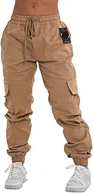 Calça Feminina Cargo Jogger Bolso Com Elástico
