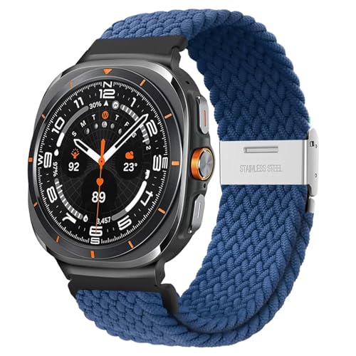 Bracelet Galaxy Watch Ultra 47mm en nylon tressé élastique avec boucle réglable