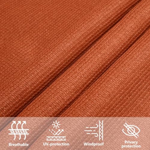vidaXL Sonnensegel Sonnenschutz Windschutz Sonnendach UV Schutz Sonnenschutzsegel Schattenspender Garten Terrasse Balkon 160g/m&sup2; Orange 3,5x4,5m HDPE