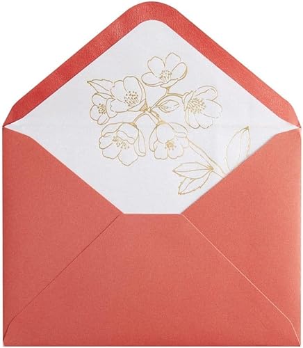 Miniatura 5 de NIQUEA.D Tarjeta en blanco personalizada, ramas de membrillo de vellum (NBL-0009)