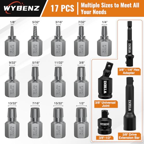 17Pcs 3/8