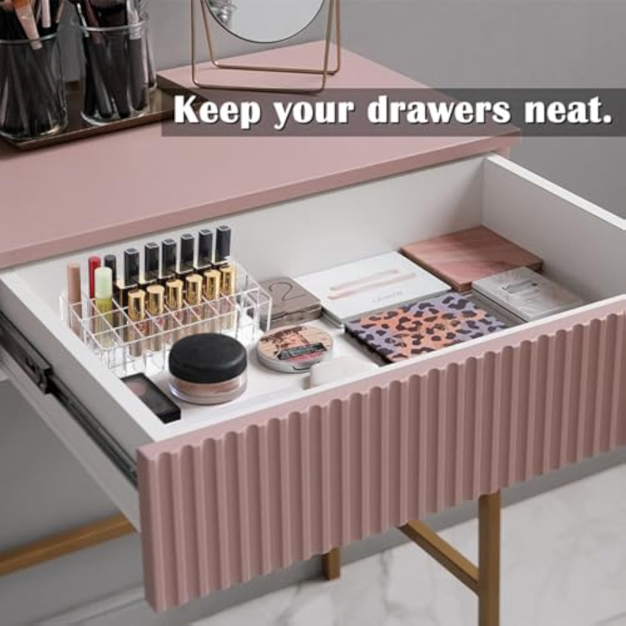 36 Grid Acrylic Rollerball Perfume Organiser, Cosmetic Display Case