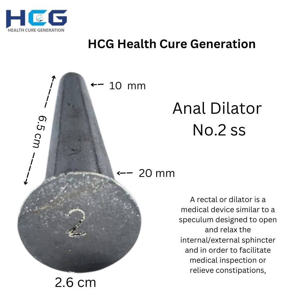 HCG Health Cure Generation Anal Deleter No. 2 - Stainless Steel Rectal Dilator for Medical Use | Re -purpose pro -proctology instrument for hospitals, clinics and home care (surgical grade) HCG Health Cure Generation Anal Deleter No. 2 - Stainless Steel Rectal Dilator for Medical Use | Re -purpose pro -proctology instrument for hospitals, clinics and home care (surgical grade)