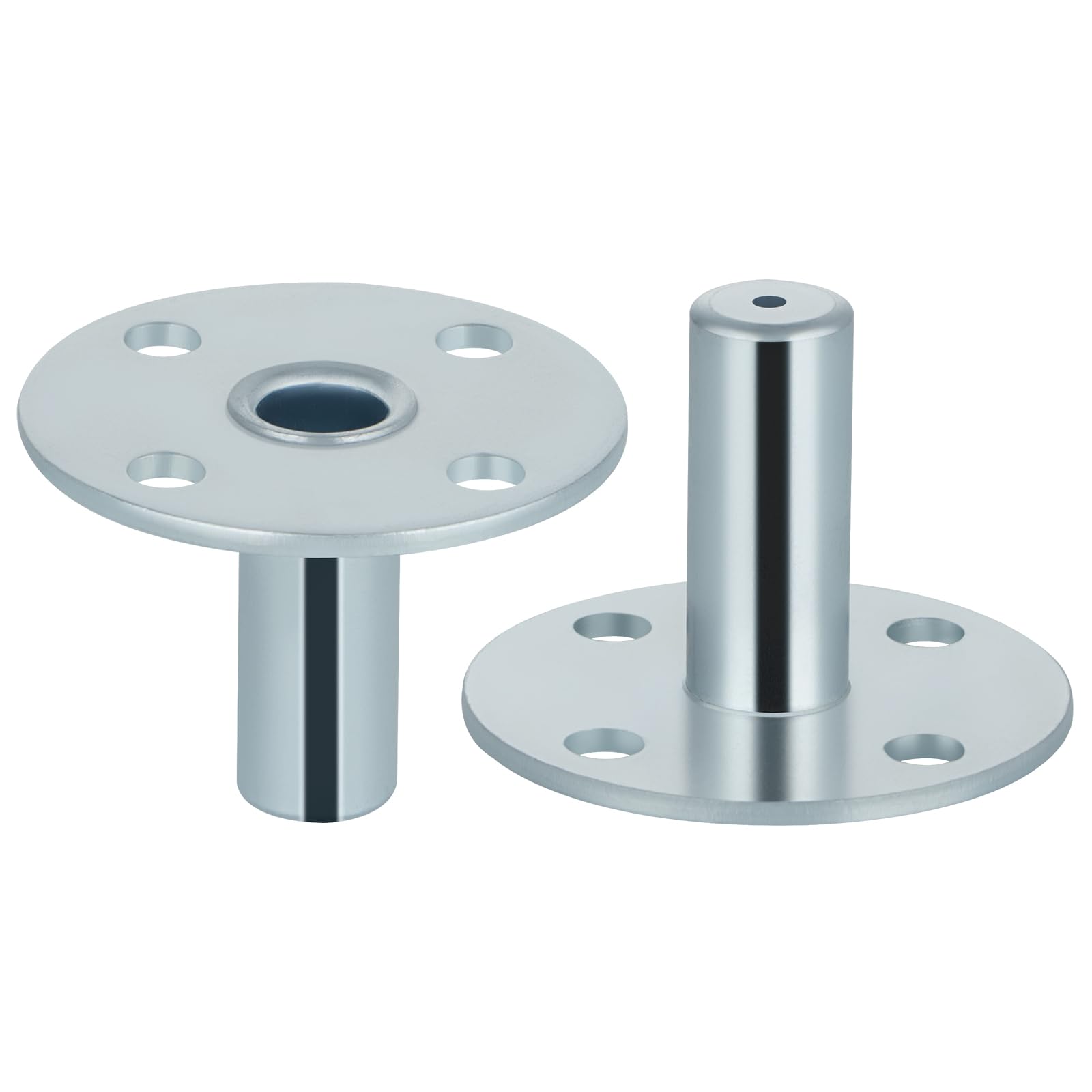 Skelang 4 Stück Zylinderrollensockel mit breiter Krempe, Metallrollenhülsen, Radnuss, runde Einsätze für 1,1 cm (7/16 Zoll) Griffring-Rollen, Stuhlbeine, Klavier, Möbel und Musikausrüstung, Ersatz