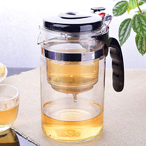 Teekanne mit Aufguss Hitzebeständige Glasteekanne mit Sieb Kaffeekanne Puer Kettle Pot Chinesische Teekannen für Tea Brew Tea Tool
