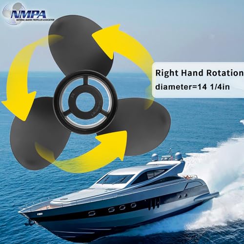 Image of VIF Boat Propeller Compatible with Mercury Mercruiser Alpha One /Bravo One Outboard Motors 135HP 150HP 175HP 200HP 225HP 250HP 300HP, 2&4-Stroke, Aluminum Propellers,15 Spline Tooth, Rh