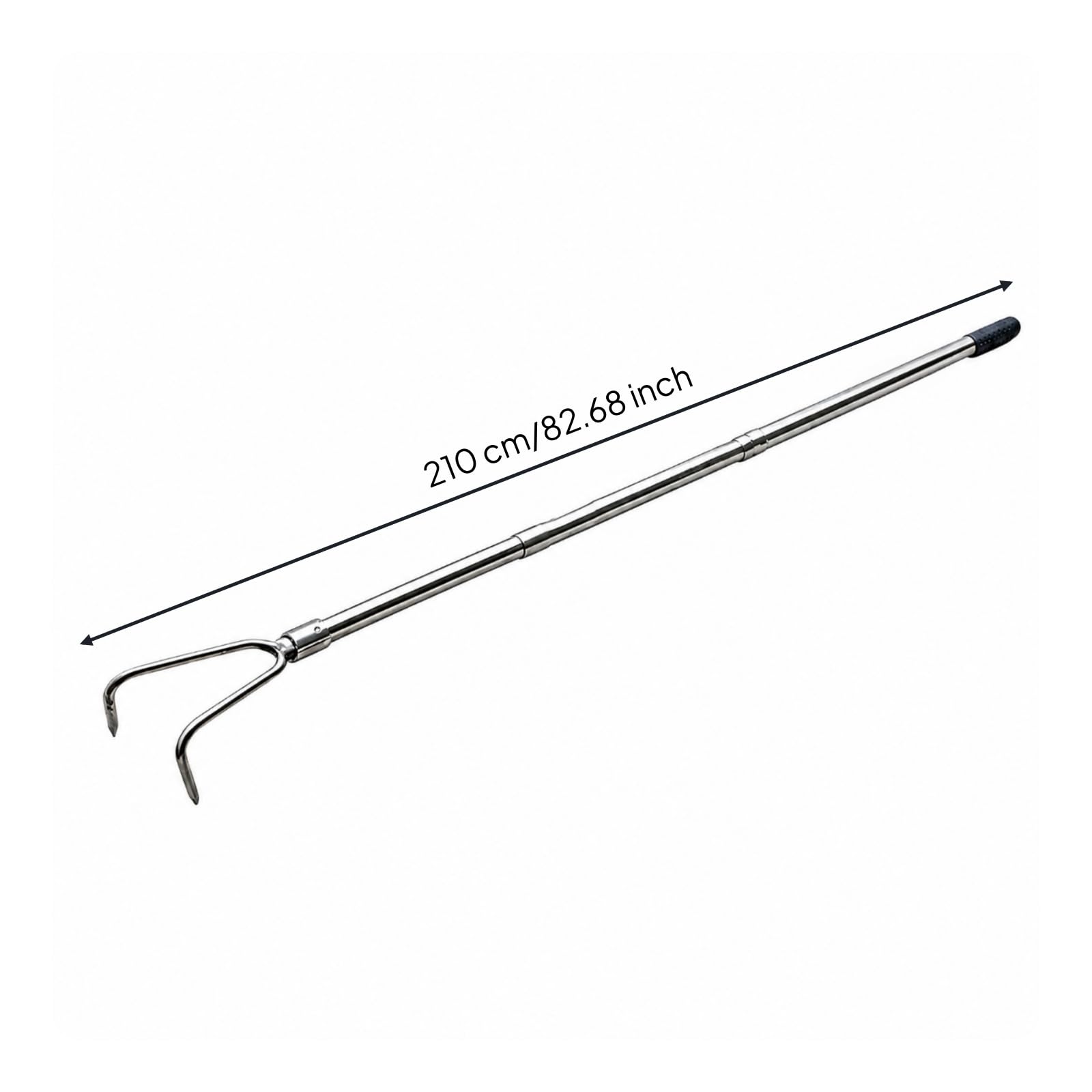 Rastrillo Extensible 2,1 M Ajustable Rastrillo Mano con Dientes Curvados Ergonómico Herramienta Jardinería para Jardineros , Estilo B