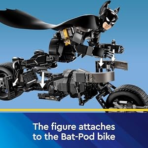 LEGO DC Batman Construction Figure & The Bat-Pod Bike Building Toys - Batman Action Figure from The Dark Knight for Boys & Girls, Ages 12+ - Superhero Gift Ideas for Kids - 76273 — photo 6 of 6