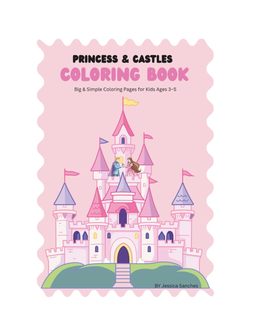 Princess & castles Coloring Book: Big & Simple Coloring Pages for Kids age 3-5