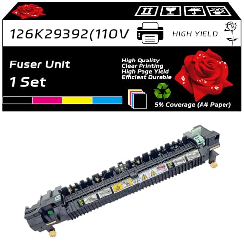 126K29392(110V) Fuser Unit Compatible for Xerox WorkCentre 5325 WorkCentre 5330 WorkCentre 5335 Printers, with Chip, High Yield 350000 Pages, Clear Printing (1 Set)
