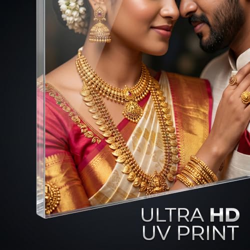 Image of Personalized Acrylic Photo Frame | Premium Crystal Clear Acrylic with HD UV Print | Custom Picture Frame for Home Decor, Wedding, Anniversary, Birthday & Gift Purposes (24x16)