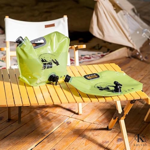 Image of 8 Liter Folding Water Storage Bag for Cycling, Picnic, Outdoor Camping, Road Trip, Traveling Water Carrier Supplies Bag and Container,Drinking Water Container Tank (Multicolour) (1)