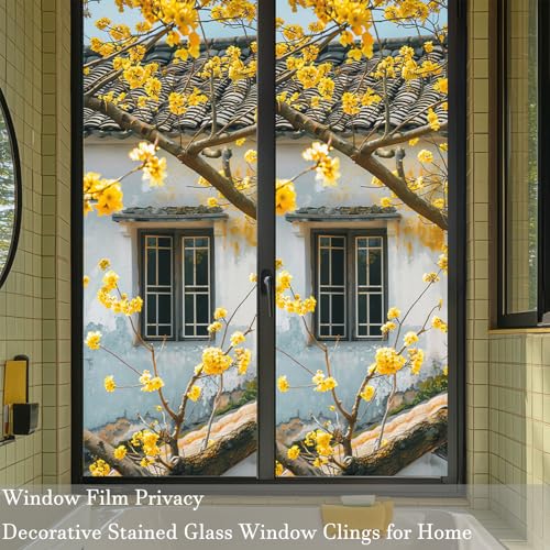 Película de privacidad para ventana flores 17.7"x39.4" miniatura 4
