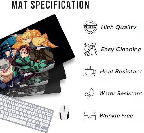 Image of Extra Large Non-Slip Gaming Mouse Pad (23x11.5 in) - Extended Desktop Mat for Computer Keyboard and Mouse (18-KEYPAD)