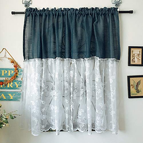Cortinas hechas a mano transparentes estilo cafetería marca BABULE 2