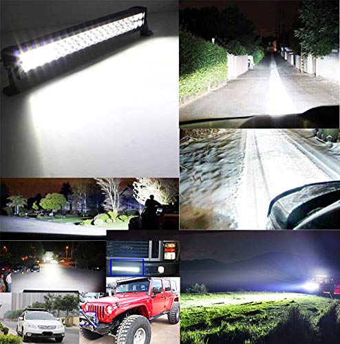 2 X 90W Led Arbeitsscheinwerfer Light Bar Arbeitslicht Flood Zusatzscheinwerfer 60 Grad Kaltweiß 6000-6500K 12-24V 8250lm Wasserdicht IP67