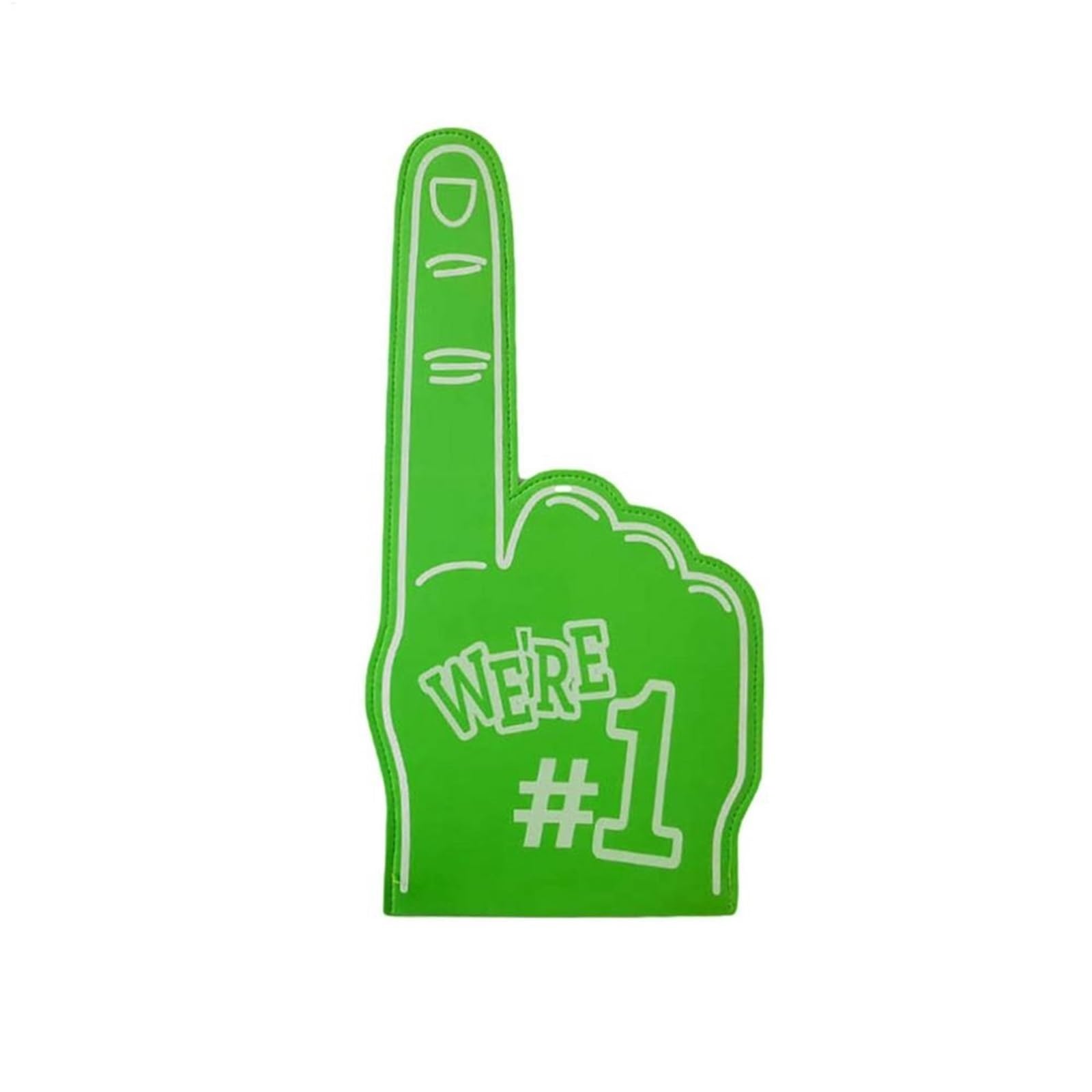 2pcs Large Foams Fingers Cheerleading Props Hand Sports Event Cheering Palm Party Comfortable Foam Fan Finger for Parties Celebration(Green)