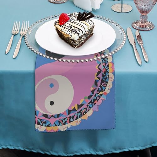 Servilletas de Tela con Patrón Yin Yang 4 Piezas miniatura 4