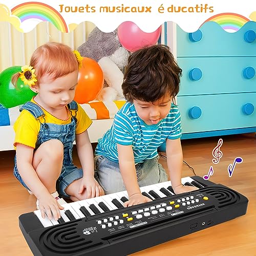 Clavier Piano Enfants avec Microphone, Shayson 37 Touches Musical Multifunction Portable Musique, Jouets d’apprentissage électronique pour Bébé Filles Garçons Noël, Cadeau d’anniversaire - Les Beatles, Paul McCartney, John Lennon, RIngo Starr, George Harrison Clavier Piano Enfants avec Microphone, Shayson 37 Touches Musical Multifunction Portable Musique, Jouets d'apprentissage électronique pour Bébé Filles Garçons Noël, Cadeau d'anniversaire – Image 6